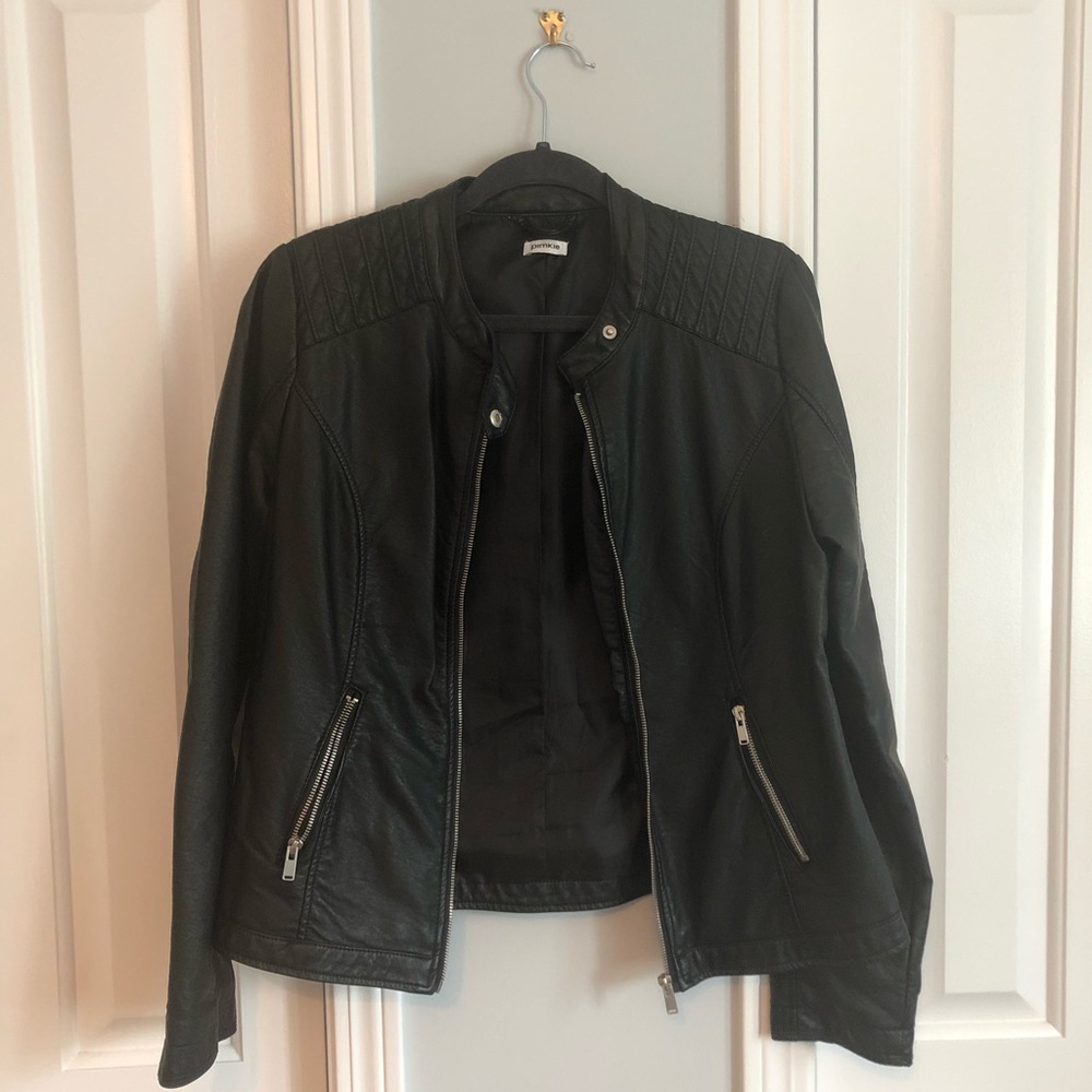 French faux leather jacket